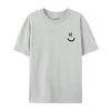 Minimalist Smile Face Style Graphic Print Tops Unisex Hip Hop Tee Clothes T Shirt Summer Breathable TShirt Street Cotton Tshirt
