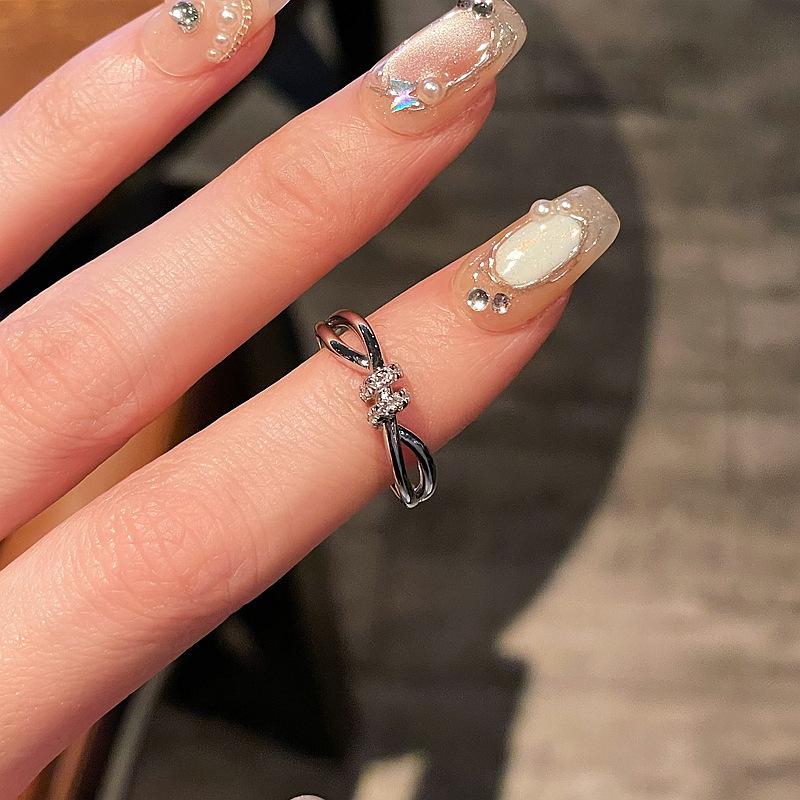 

Small Fresh Diamond-Encrusted Bird Minimalist Open Ring Niche Cold Wind Light Luxury Jewelry