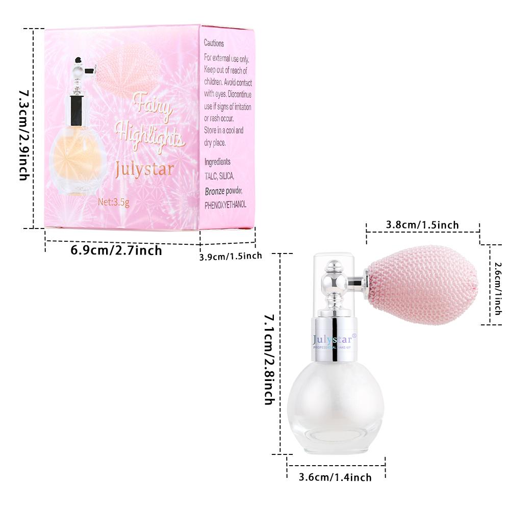 JULYSTAR New High Gloss Powder Spray Makeup For Women Facial High Gloss Powder Body Stage Makeup