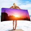 Christianity Buddhism Large Beach Towel Lightweight Pool Towels Quick Dry Bath Towel Ultra Soft Super Water Absorbent Pool Throw