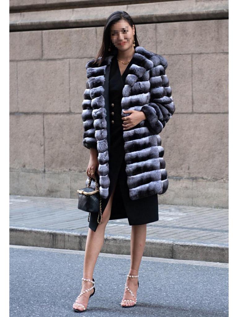 Women's Hooded Imitation Mink Fur Winter Coat – Thick, Warm, Casual Mid-Length Windbreaker