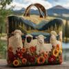Quilted Tote Bag Digital Print Handbag Casual Daily Shoulder
