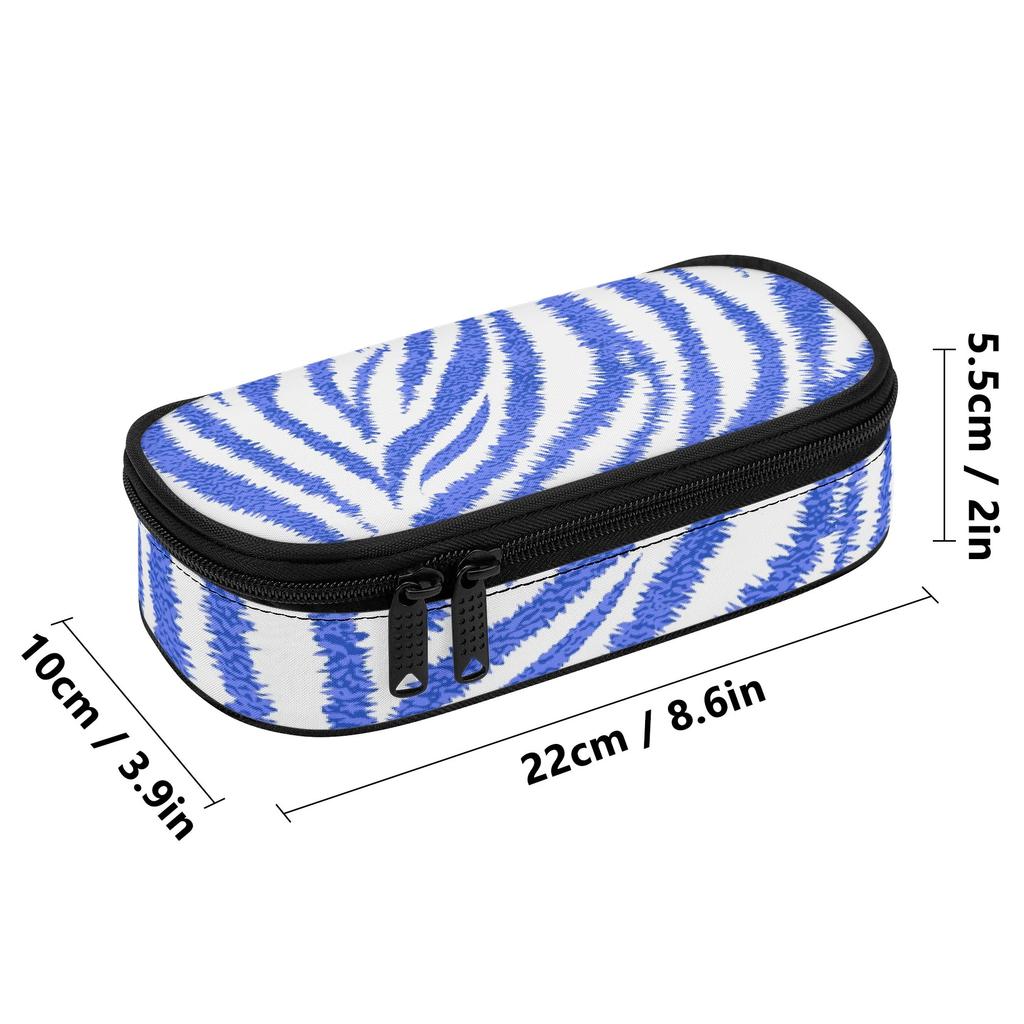 Pencil Bag 300D Polyester Spacious Storage Smooth Zipper with Pen Slots Mesh Pocket and Spacious Main Compartment for Students