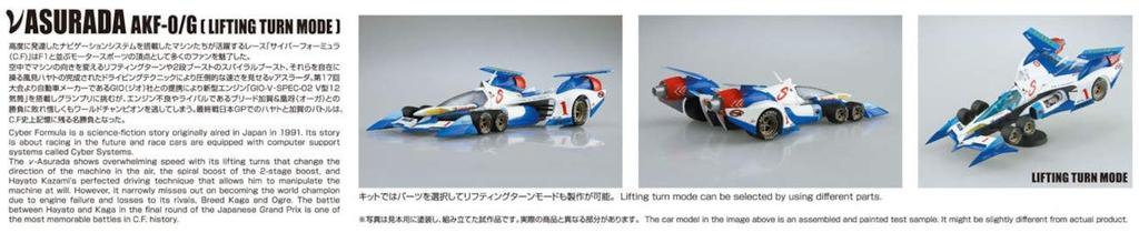 Aoshima Bunka Kyozai Cyber Formula New Asurada Lifting Turn Mode Scale Plastic Model No.8 AKF-0/G 1/24