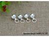 Sterling 925 Silver Small Bell Pendant with Red Rope - 8mm Jewelry Accessory.