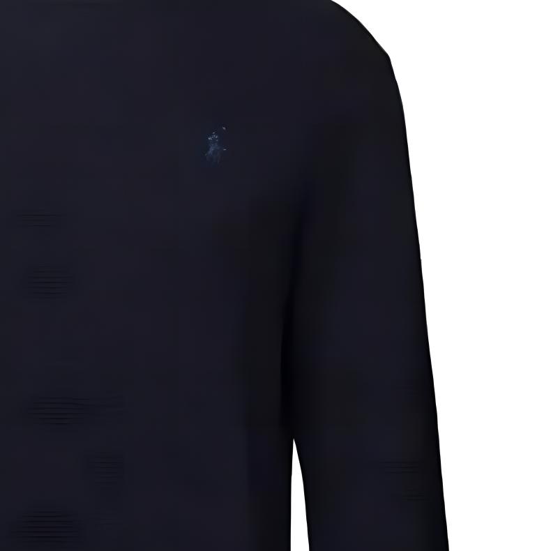 Polo Ralph Lauren Solid Color Logo Embroidered Crew Neck Pullover Sweater Men Sweater Blue 710876698-006