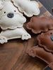 Teddy handmade leather car key bag pendant rearview mirror pendant cute simple female gift keychain