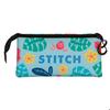 Triple Pencil Case - Disney Lilo and Stitch Guitar - Green - One Size