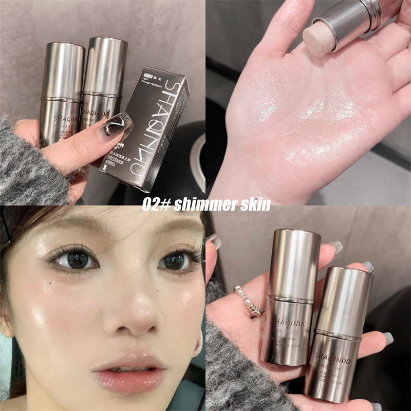 Glass Skin Highlighter Stick Natural Water Light Face Clear Shining Highlighter Contour Blusher Brightening Face Korean Makeup