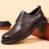 Leather Shoes Men's 2025 Autumn New Lace-up Formal Men's Shoes British Style Groom Wedding Shoes 2025