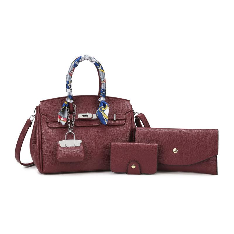 Mehrteilige Handtasche mit großem Fassungsvermögen, Damen neu, urban, schlicht, modisch, einzelne Schulter, schräg zu tragen, Mutter-Kind-Tasche