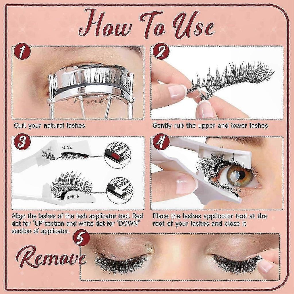 Magnetic Reusable Lashes, No Adhesive or Liner Required
