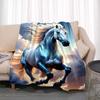 3D Tier Pferdemuster Heimdecke Einhornmuster Schlafzimmer Wohnzimmer Dekoration Picknickdecken für Kinderzimmer Bett Geschenk