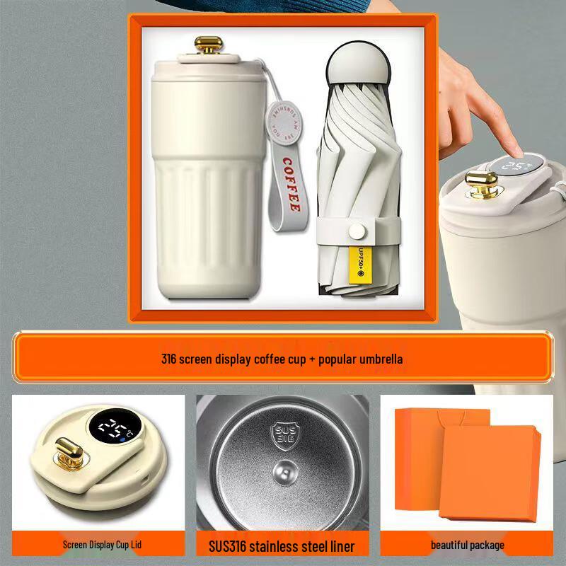 

Zhi Mei Huan Qiu Smart Temperature Coffee Mug & Umbrella Set