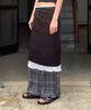 Daiaegeuneol Wrinkled Sheer Skirt (Black)