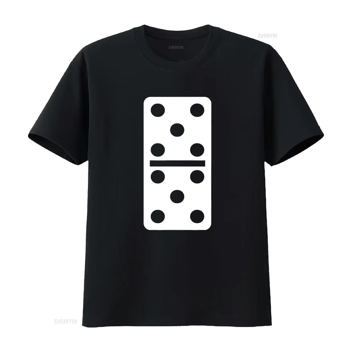 

Double Five Dominoes Halloween Costume 5 Domino Game T Shirt Vintage Washed Fashion Stylish Breathable Homme Casual Soft S чёрный