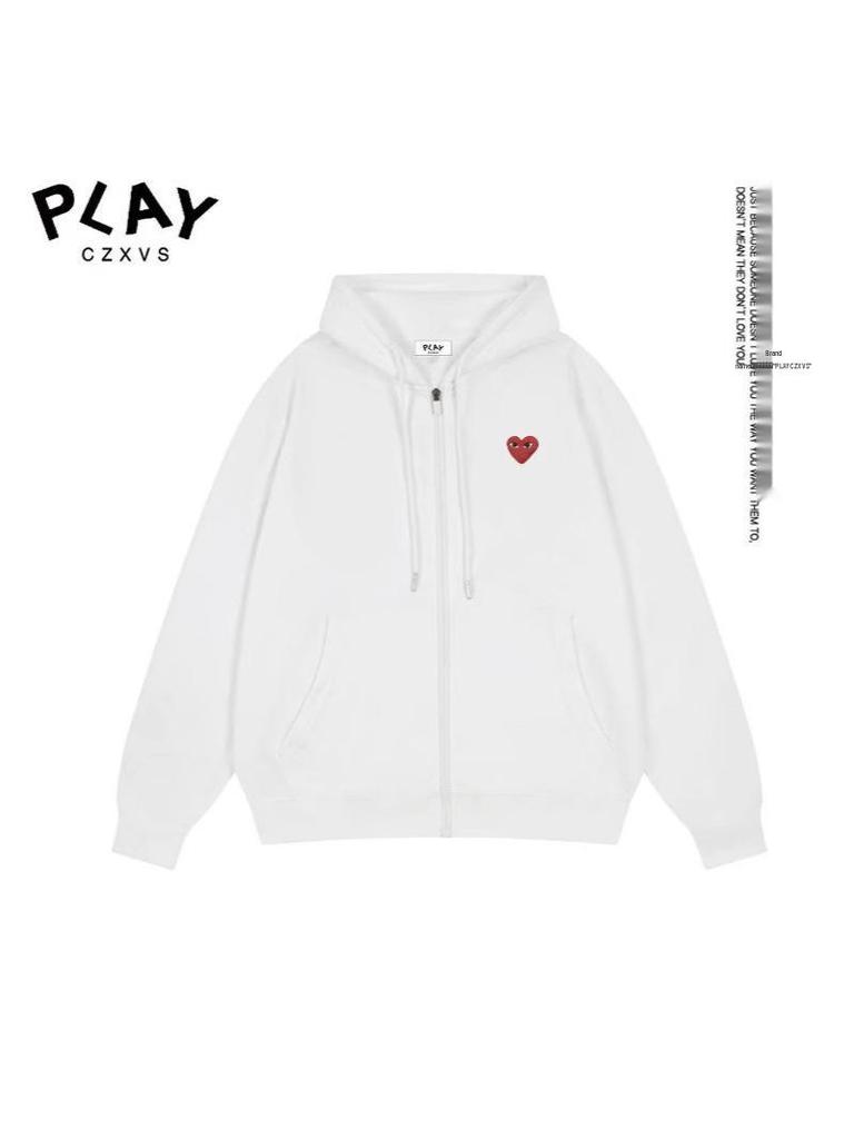 Autumn Winter Japanese Trendy Loose Cardigan Hoodie with Embroidery for Couples
