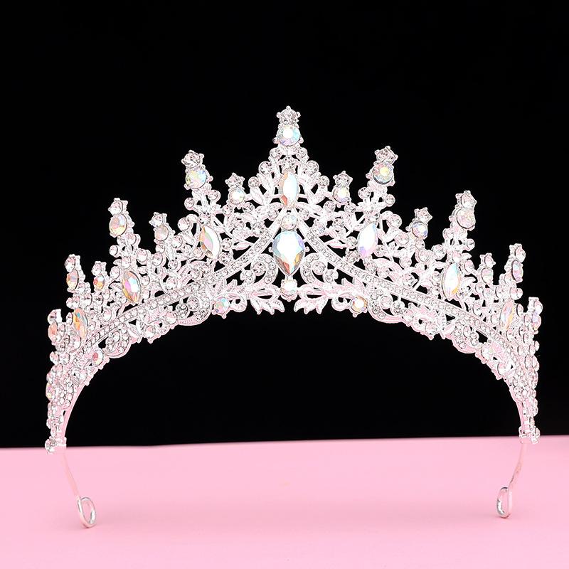 Bride's Crown Headband Wedding Korean Birthday Gift Adult Gift Crystal Crown Princess Dress Hair Accessory