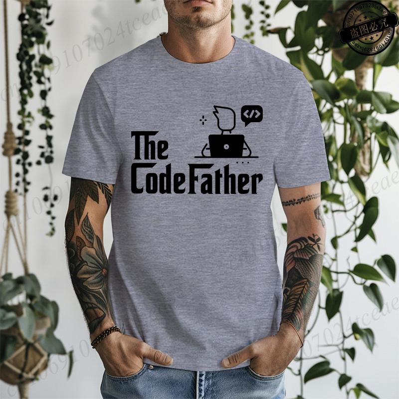 The Codefather Shirt Computer Teacher TShirts Coding Shirt Gift for Coder Computer Programmer Engineer TShirts for Men