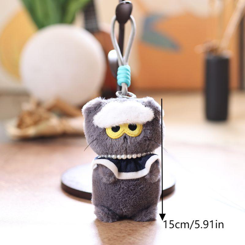 Kawaii G-Dragon Zoa Plush Doll Cartoon Plush Kitten Keychain Pendant Lovely Bag Charm Backpack Hanging Decoration Gifts