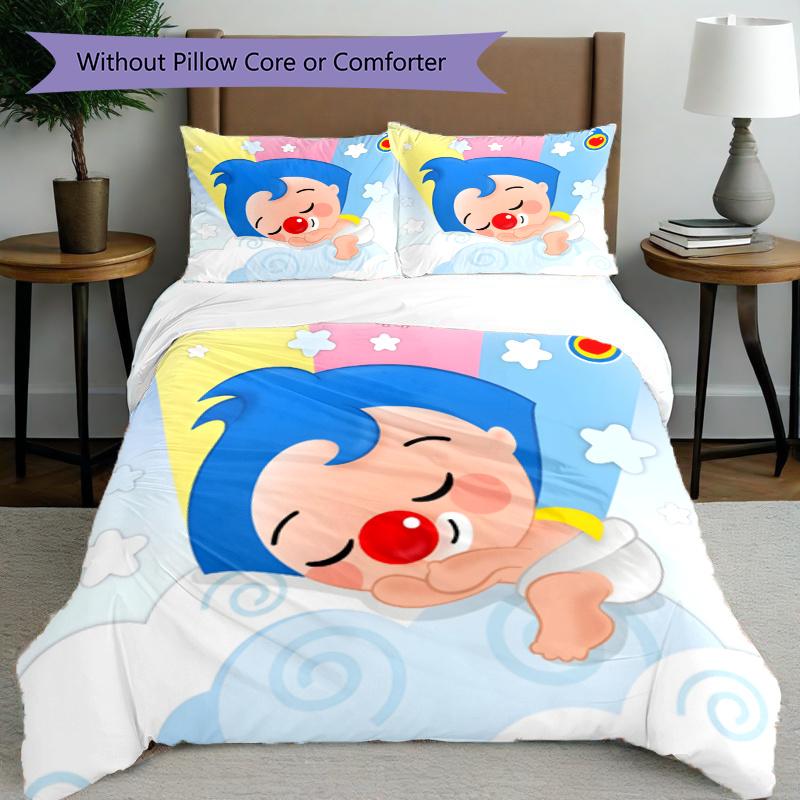 3pcs Duvet Cover Set (1*Duvet Cover + 2*Pillowcase, Without Core), Plim Plim Print Bedding Set, Bedroom Decor, All‑Season, Gift