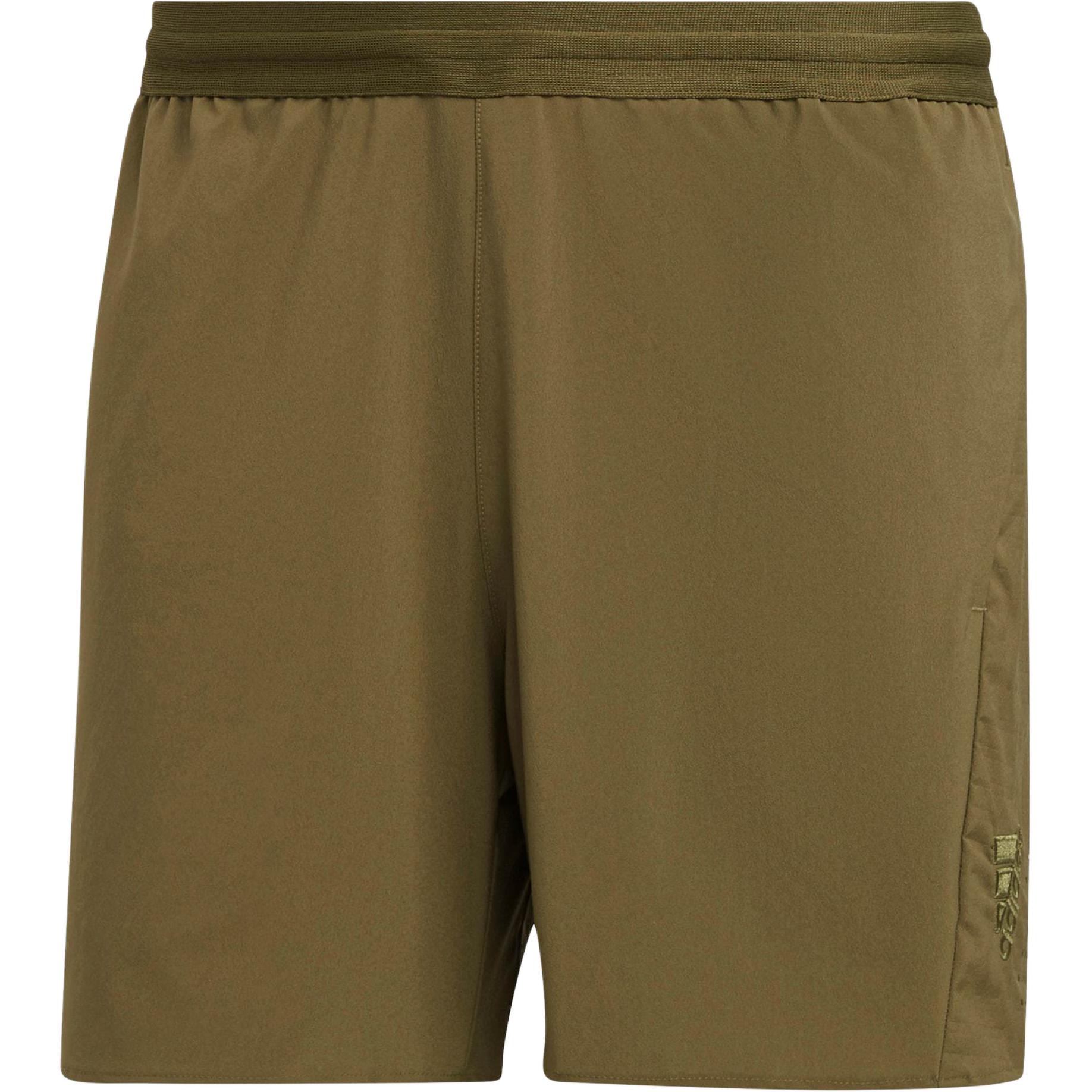 

Adidas Elastic Solid Color Comfortable Sports Shorts Men Shorts Dark-Olive-Green H38759 S