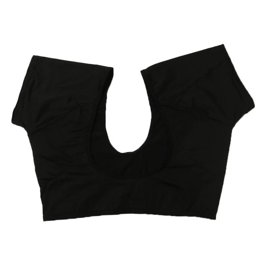

Solid Color Sweat T-Shirt Reusable Sweats Proof Vest Summer Underarm Sweat Vest Daily Wear XL чорний