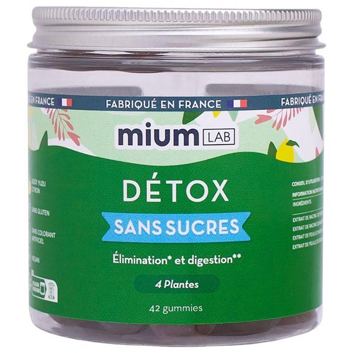 Mium Lab Détox Sans Sucres 4 plantes 42 Gummies