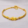 Korean Style Brass 3D Pixiu Bangle with Lucky Beads for Women