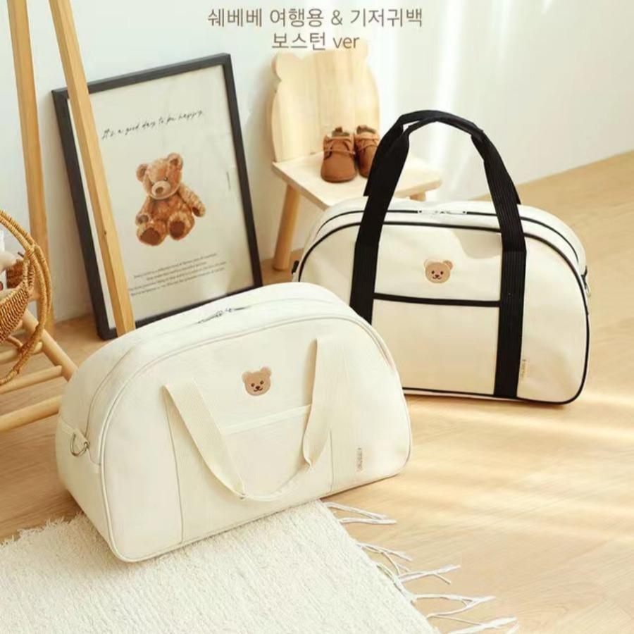 Korean INS Mommy Bag Large Capacity Bear Handbag New Lightweight Storage Mom Baby Bag