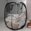 Large Capacity Laundry Basket Foldable Storage Basket with Ventilated Skeleton for Dirty Clothes Easy To Carry and Organize