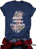 New Summer Women's Short Sleeve Striped Letter T-shirt - European & American Trend