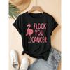Damen Rosa "Flock You" Grafik T-Shirt Lässig Sportlich Rundhalsausschnitt Kurzarm Sommer Alltags-T-Shirt