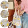 Double Organza Flower Embroidery Hand Bag Clear Jelly Light Material Mesh Shopping Bag Yarn Cloth Organza Tote Bag Shoulder Bag