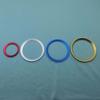 1Pc 3D Aluminum Car Steering Wheel Front Rear Black Emblem Badge Surrounding Ring Sticker for 45mm Logo/74mm Logo/82mm Logo