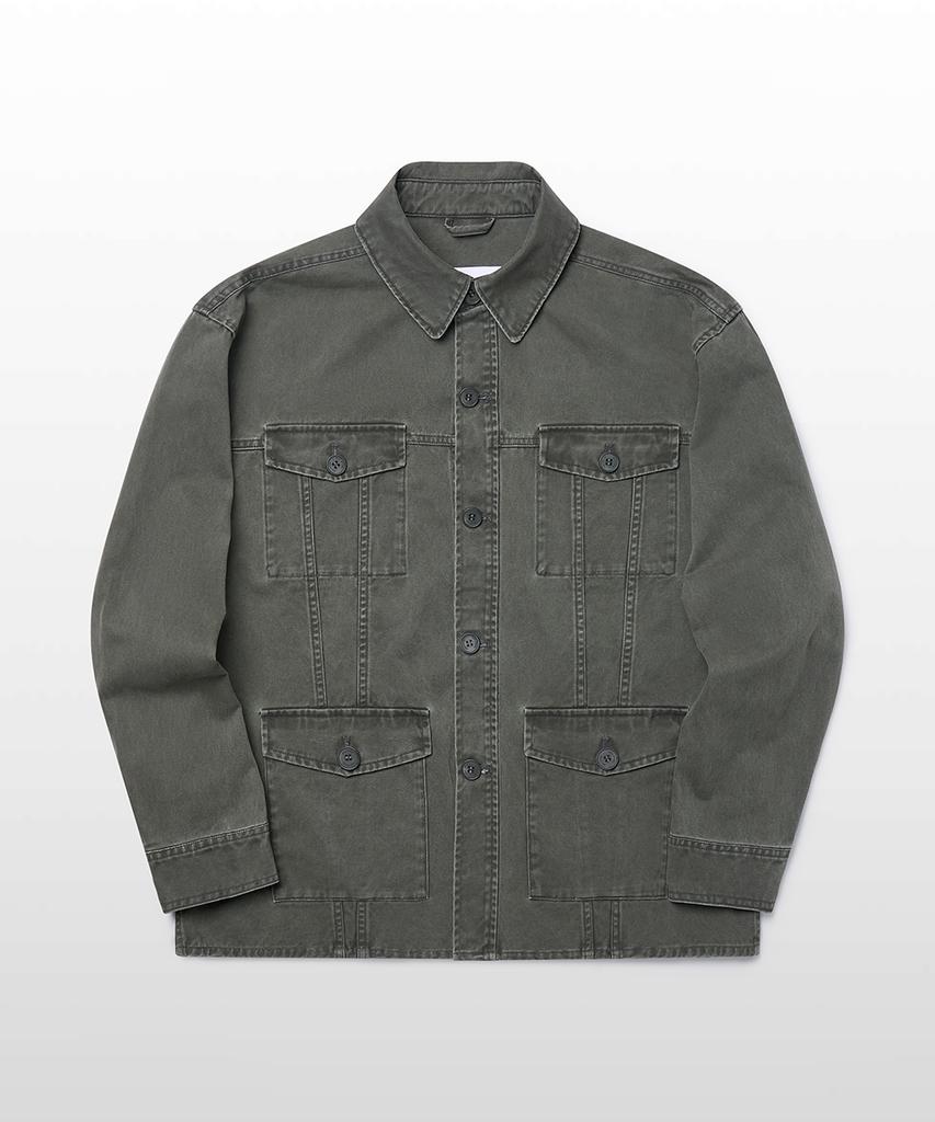 West Grand Boulevard Cooper Washed Cotton Chore Jacket Washed Khaki