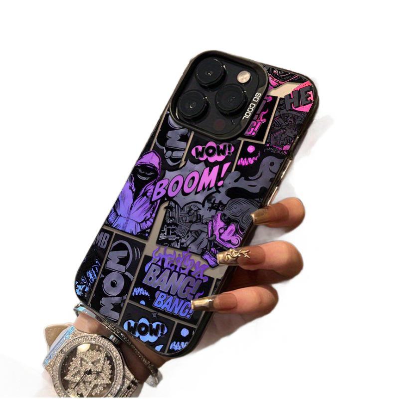 Dark Style Comic Character Phone Case for Apple 16/15/14/13/12/11/X