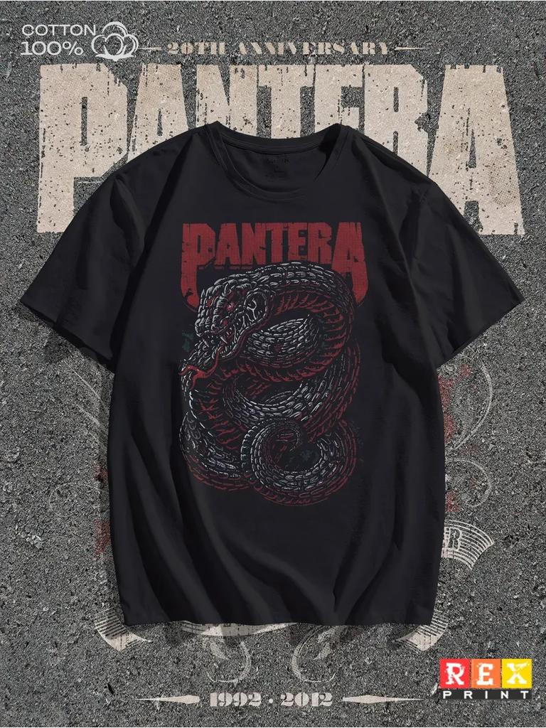 T-shirt med Pantera Bandtryck