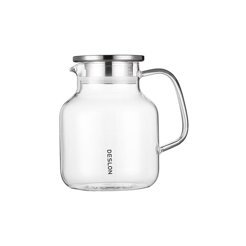Deslon Borosilicate Glass Water Pitcher and Double-Wall Mug Set