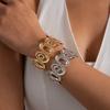 Metal Spiral Arm Bracelet Non-Fading Women Wristband Exquisite Opening Bangle Party