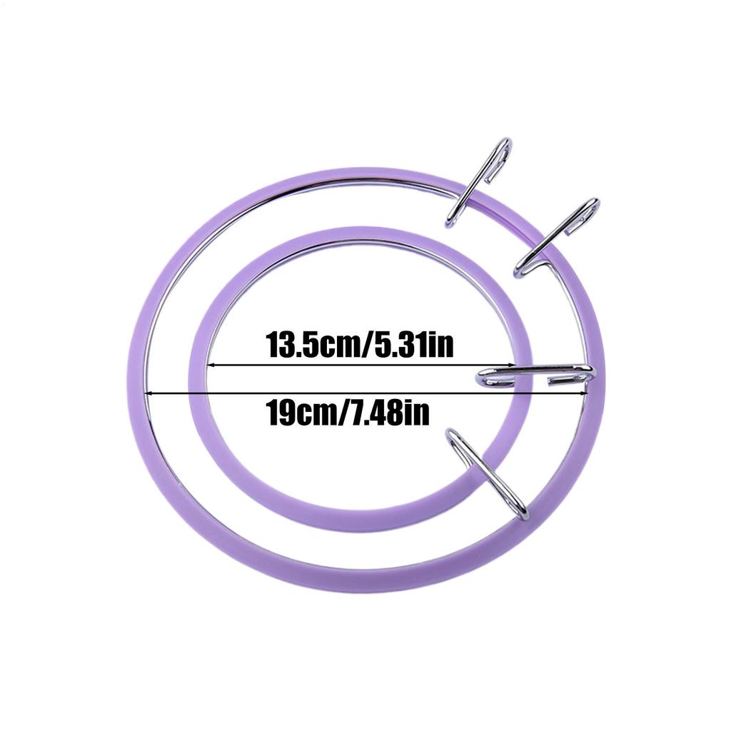 Embroidery Frame Darning Hoop Embroidery Tension Shed 2 Pieces Adjustable Sewing Art Craft Accessories For Creative Projects