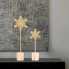Snowflake  Ornaments, Nordic Style Wooden Round Bottom Creative 3d Wrought Iron Snowflake-shaped Decoration, Living Room Cabinet Home Furnishings