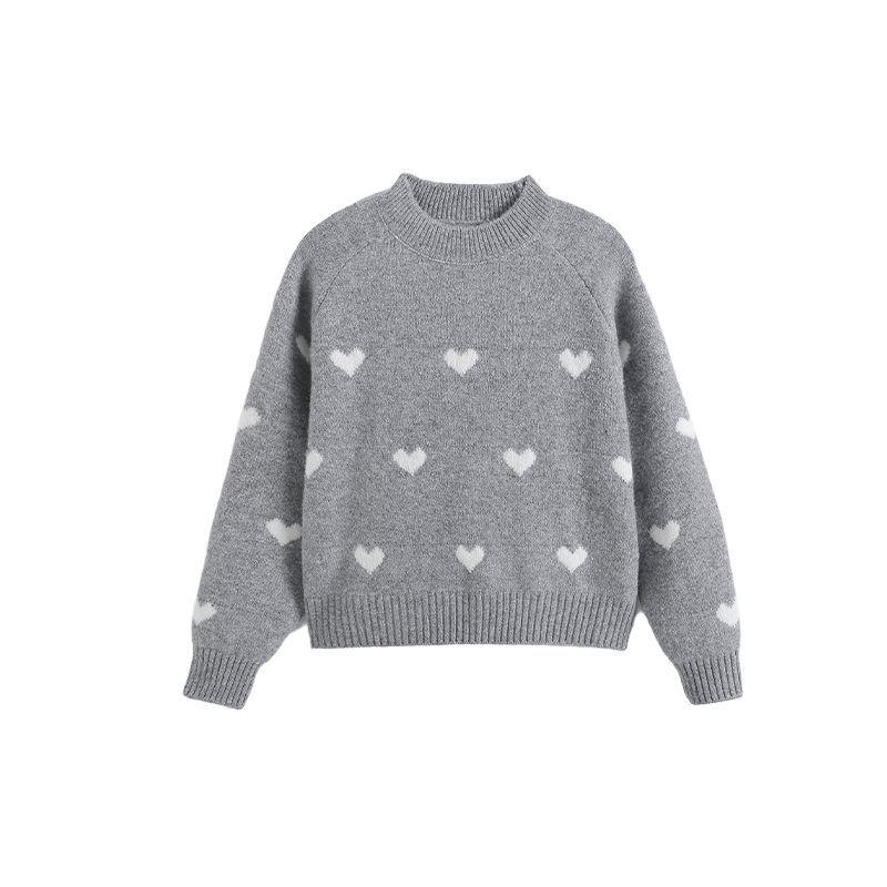 

Sangluo Girls Sweater: 2025 Winter Fashion, Thick Knit Pullover for Kids, Medium & Large Sizes 170 сірий колір
