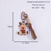 Lovely Weave Christmas Pendant Elk Cartoon Santa Claus Keychain Bag Pendant Charm New Year Gift Christmas Keyring Accessories
