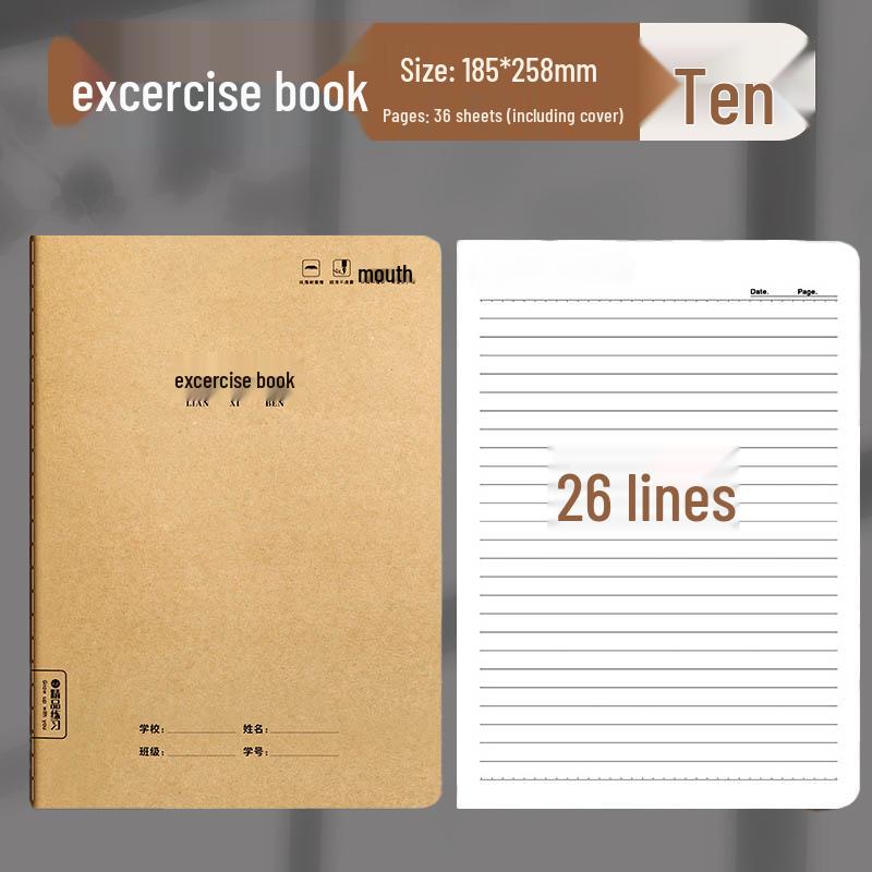 16K Composition Notebook: Primary and Junior High English Practice, 4 Lines 3 Spaces