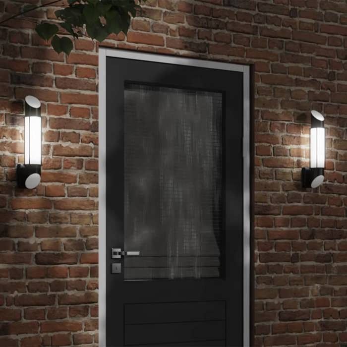 VidaXL Applique murale d'extérieur noir acier inoxydable, éclairage mural d'extérieur, lampe murale de jardin, applique 4006294