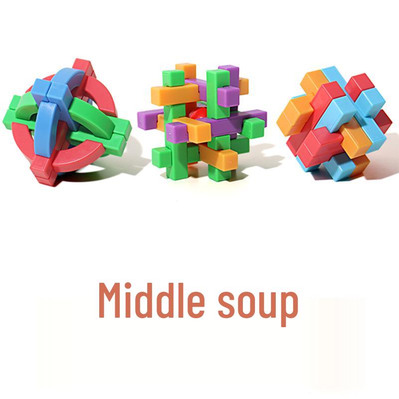 Luban Kongming Lock Puzzle Set: Educational Assembly & Disassembly Toy for Kids