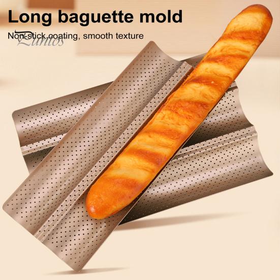 Wundermix - Plaque à baguettes avec revêtement antiadhésif • Moule à baguettes pour 3 baguettes • Plaque pour baguettes de pain • Moule à pain baguette