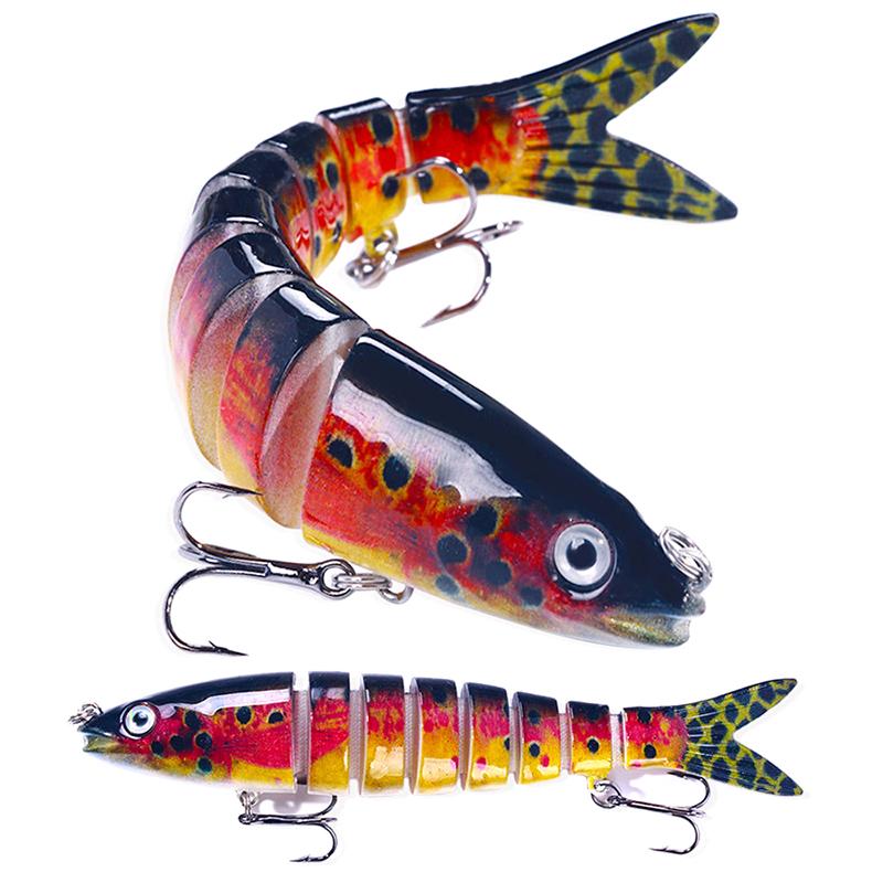 Cebo falso de pesca Luya, cebo de múltiples secciones, 16 colores, 13 cm, 18 g, cebo duro biónico de múltiples secciones