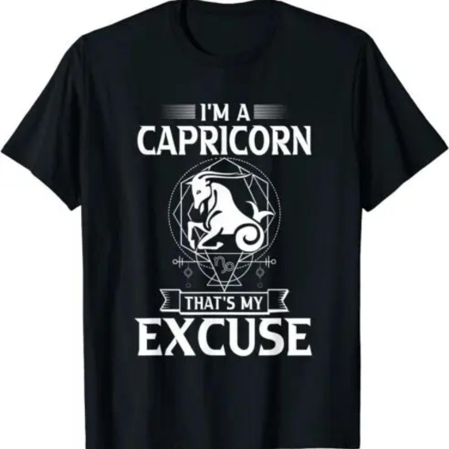 

Astrology December January Birthday Capricorn Zodiac Sign T-Shirt XXXXXL чорний